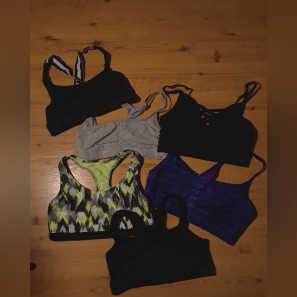 6 sport bra work out tops